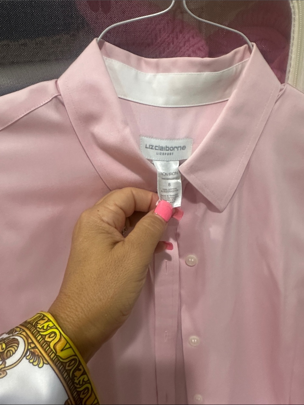 Liz Claiborne Light Pink WOMENS Dress Shirt - Picture 2 of 3